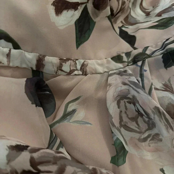 Fame And Partners Pink Floral Strappy Back Maxi Dress Women's Size 4 - Picture 5 of 5